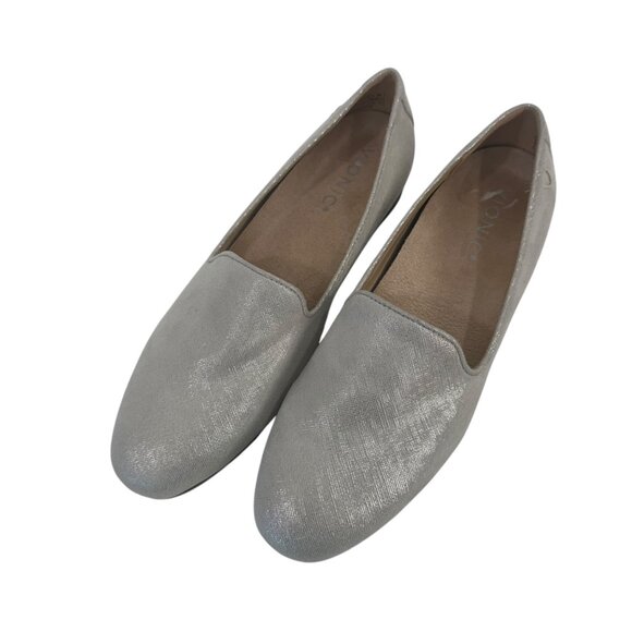 Vionic Women Silver Metallic Slip-On Loafers Comfort Shoes SZ 6 Textile Upper - Picture 3 of 12